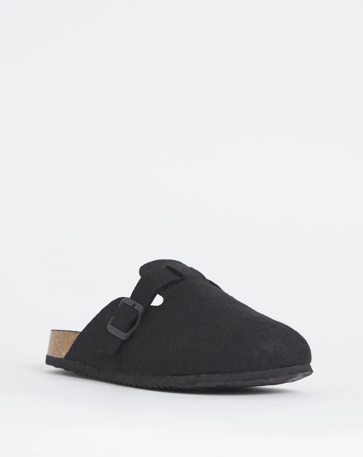 Jacamo Felt Buckle Mule Slipper Wide