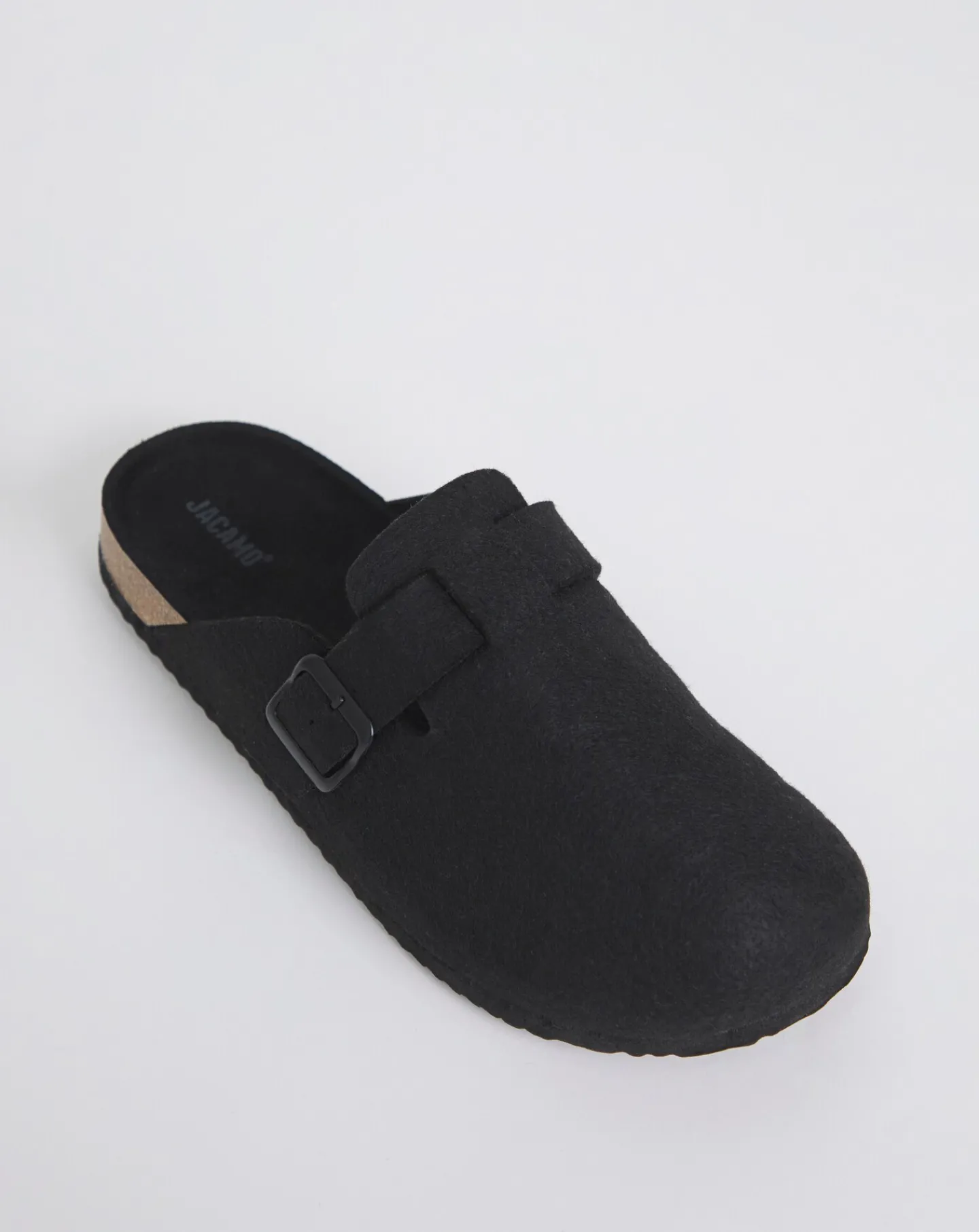 Jacamo Felt Buckle Mule Slipper Wide