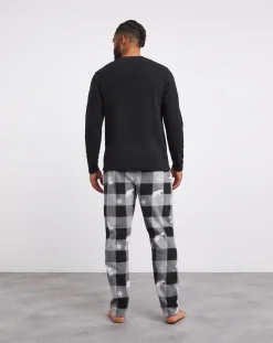 Jacamo Fleece Check Christmas PJ Set