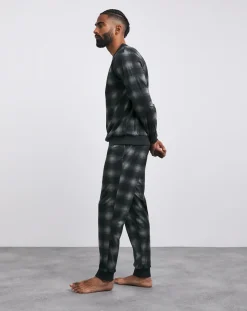 Jacamo Fleece Check Lounge Set