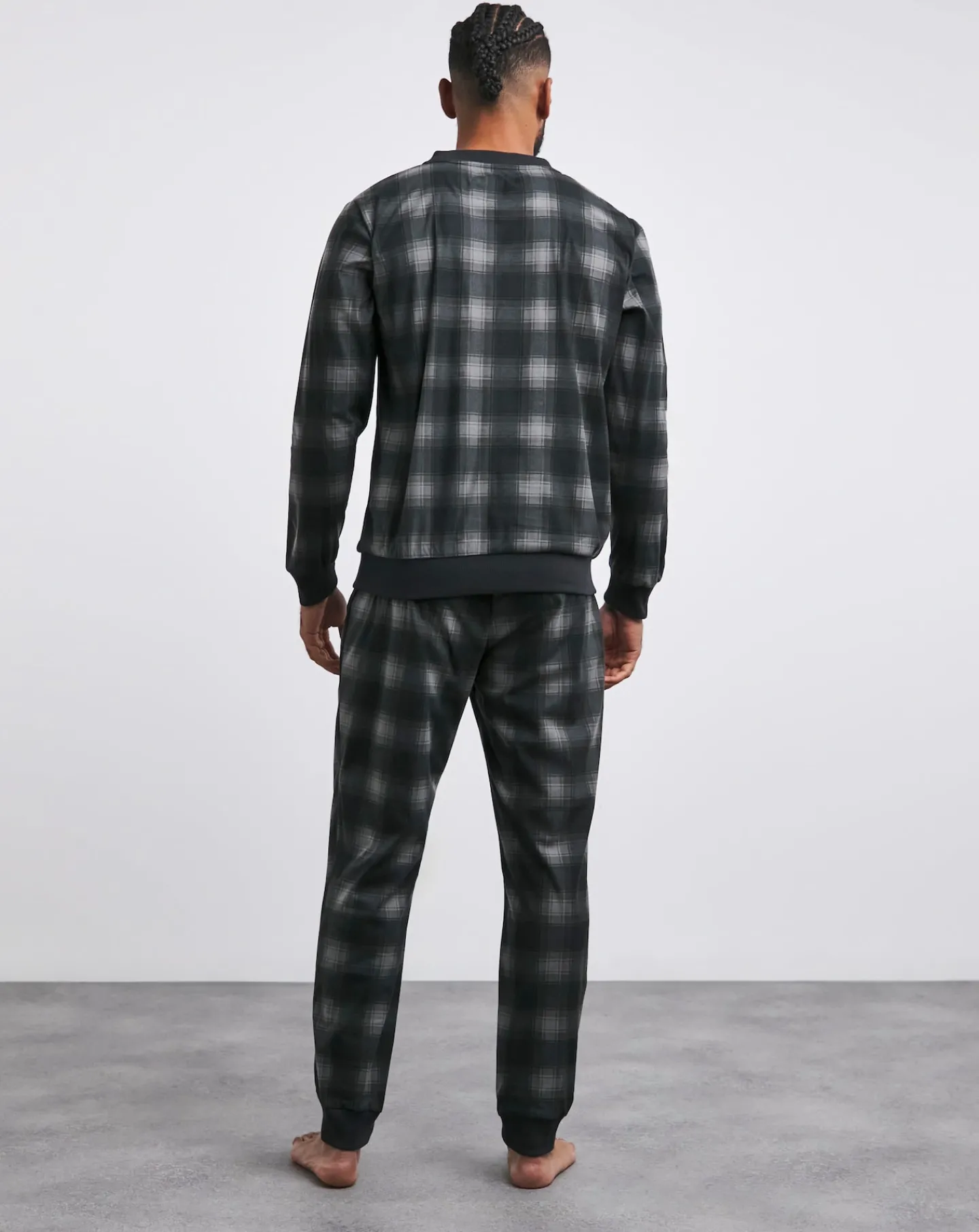 Jacamo Fleece Check Lounge Set