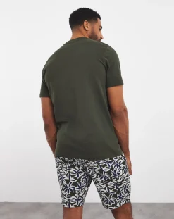 Jacamo Floral Jersey Graphic Tee and short set