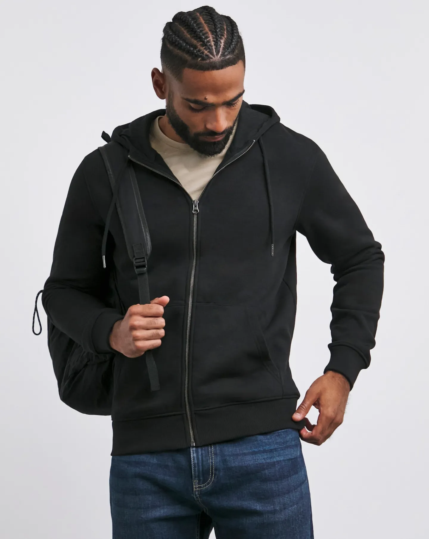 Jacamo Full Zip Hoodie Extra Long