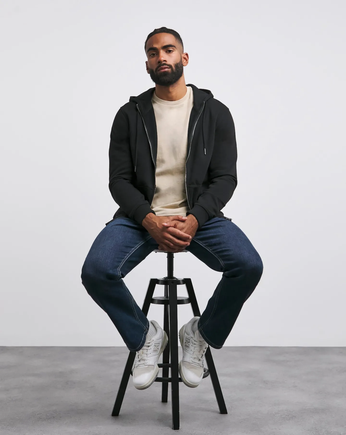 Jacamo Full Zip Hoodie Extra Long