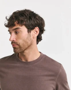 Jacamo Garment Dyed Long Sleeve T-Shirt Long
