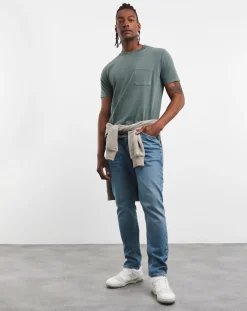 Jacamo Garment Dyed Pocket T-Shirt Long