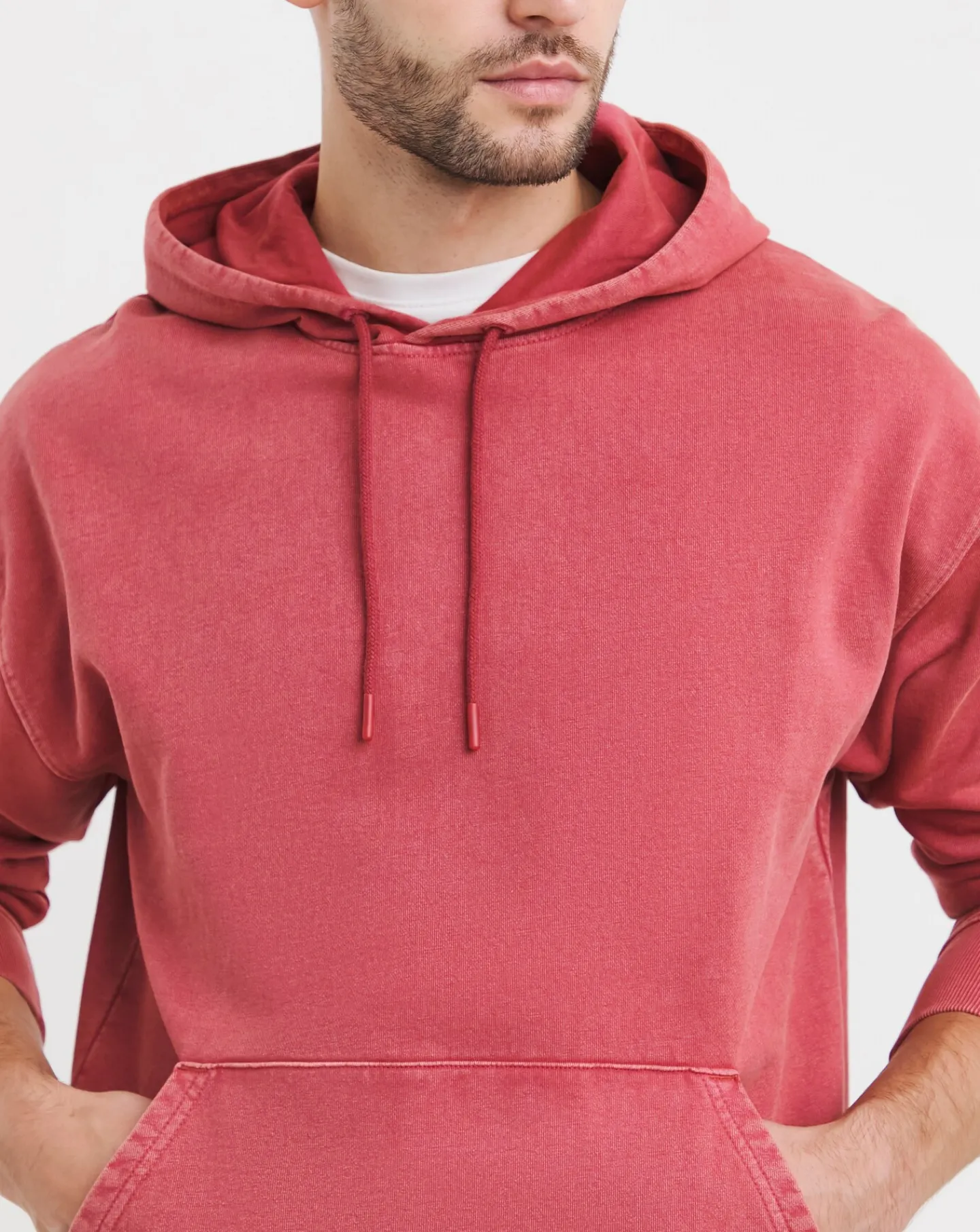 Jacamo Garment Dyed Relax Fit Overhead Hoodie