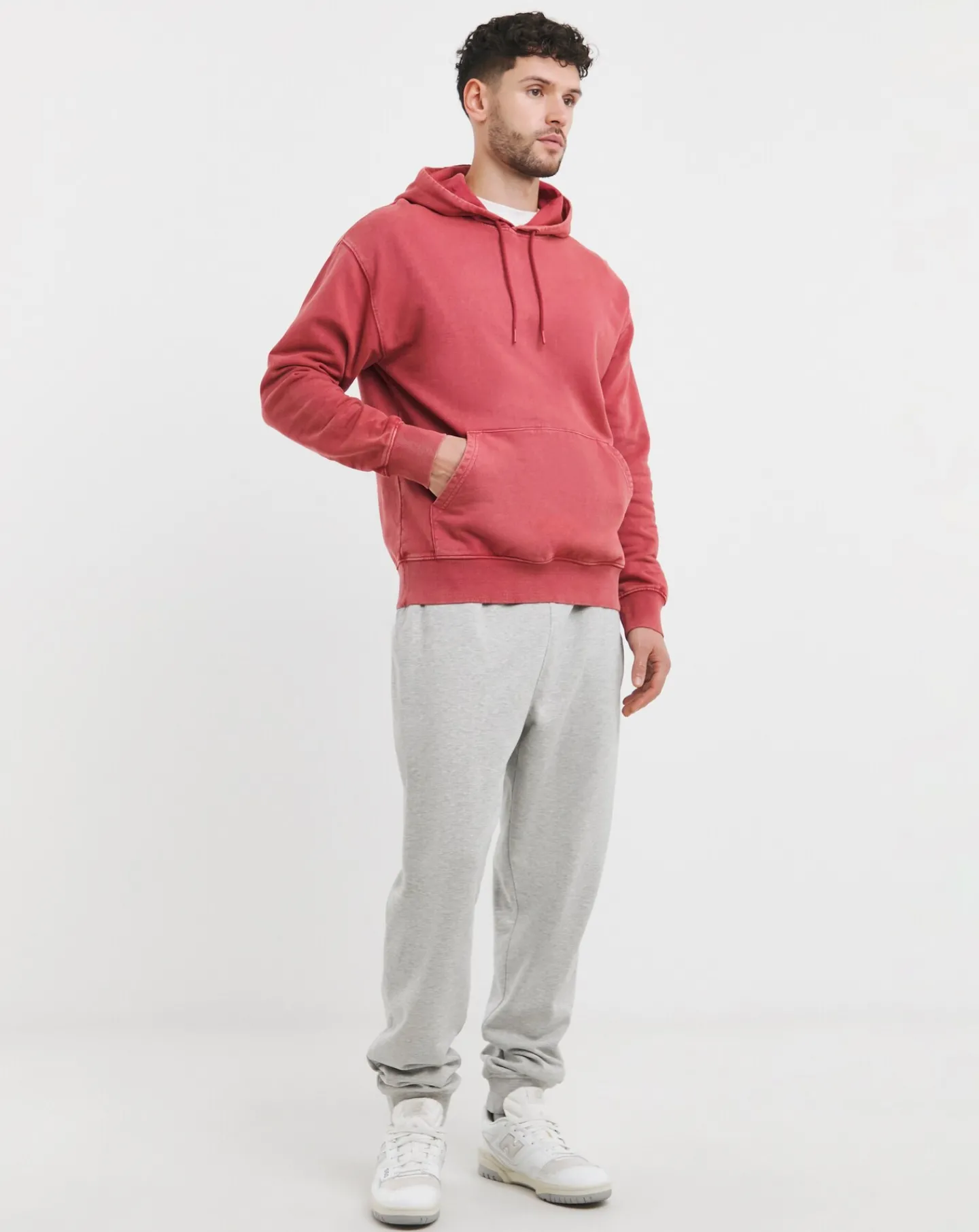 Jacamo Garment Dyed Relax Fit Overhead Hoodie