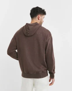 Jacamo Garment Dyed Relax Fit Overhead Hoodie
