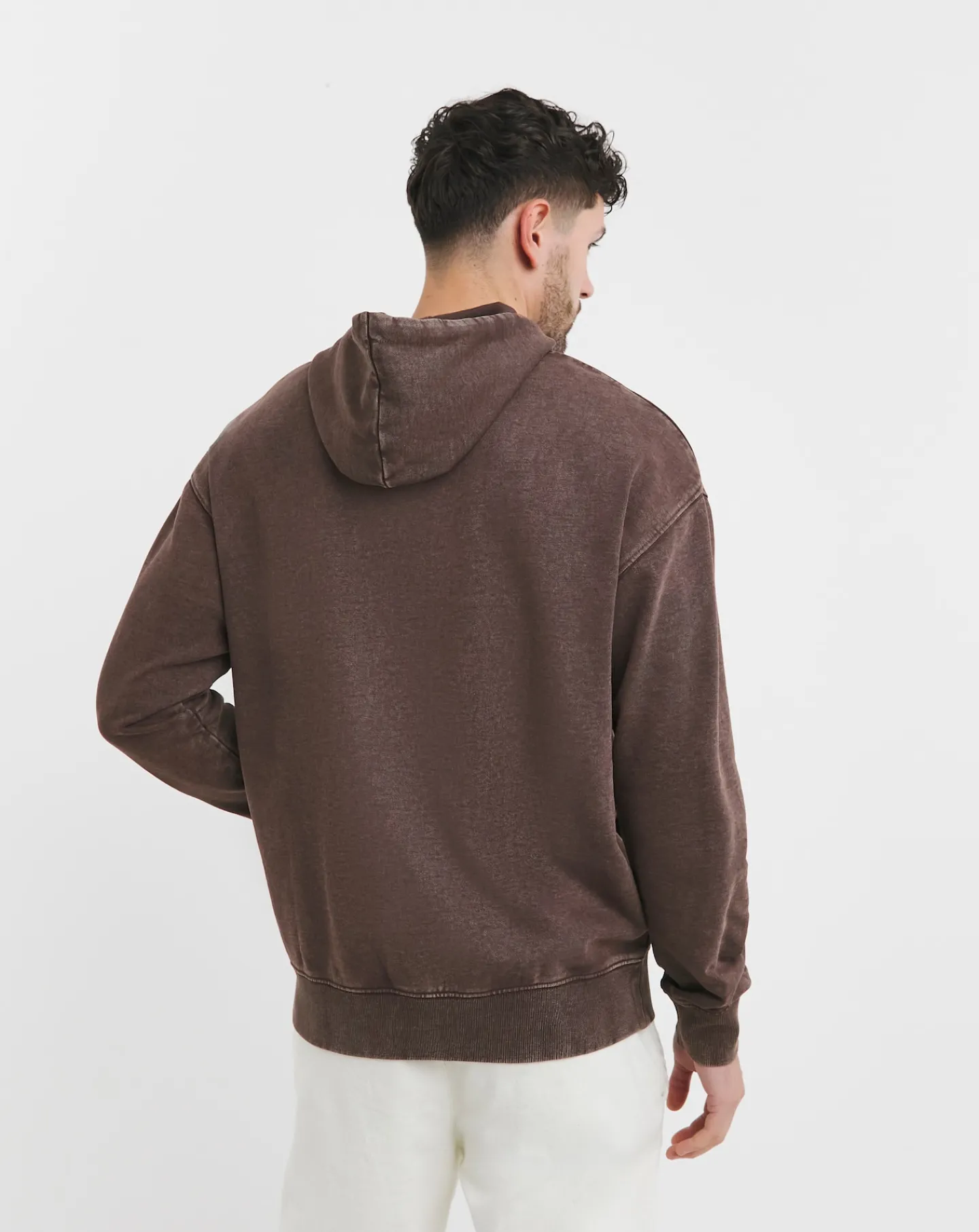 Jacamo Garment Dyed Relax Fit Overhead Hoodie
