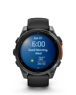 Garmin Fenix 8 47mm Amoled Smart Watch - Slate Grey with Silicone Band