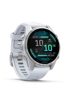 Garmin Fenix 8 43mm Amoled Smart Watch - with Whitestone Silicone Band