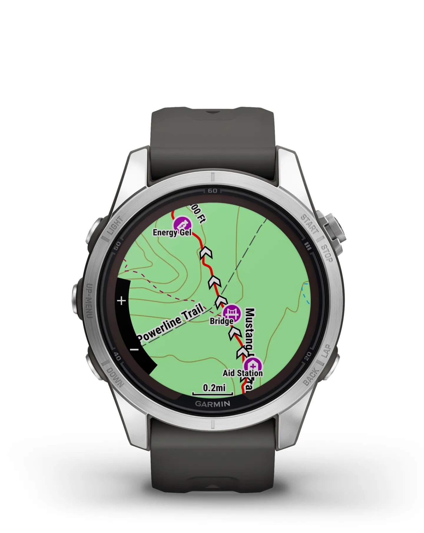 Garmin Fenix 7S Pro Solar Edition 42mm Smart Watch - Silver with Graphite Band