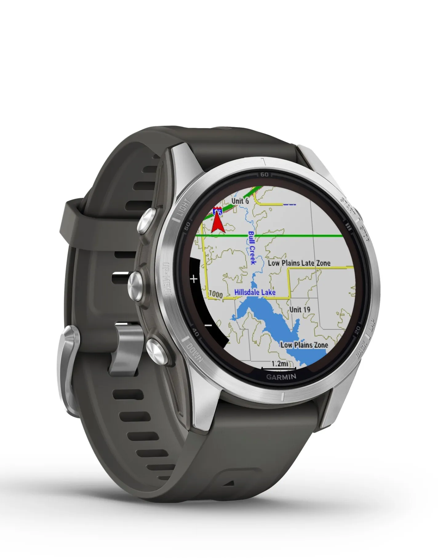 Garmin Fenix 7S Pro Solar Edition 42mm Smart Watch - Silver with Graphite Band