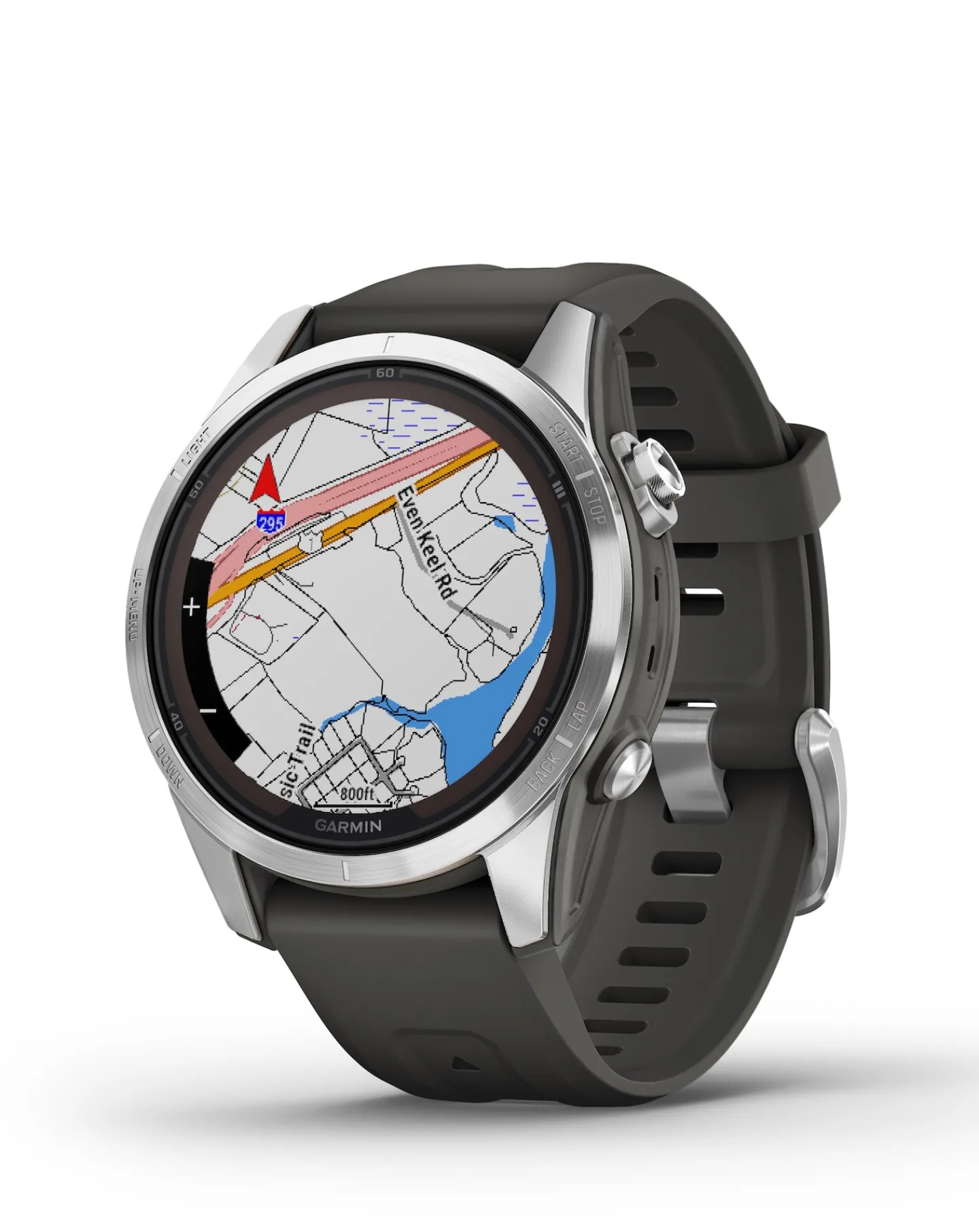 Garmin Fenix 7S Pro Solar Edition 42mm Smart Watch - Silver with Graphite Band