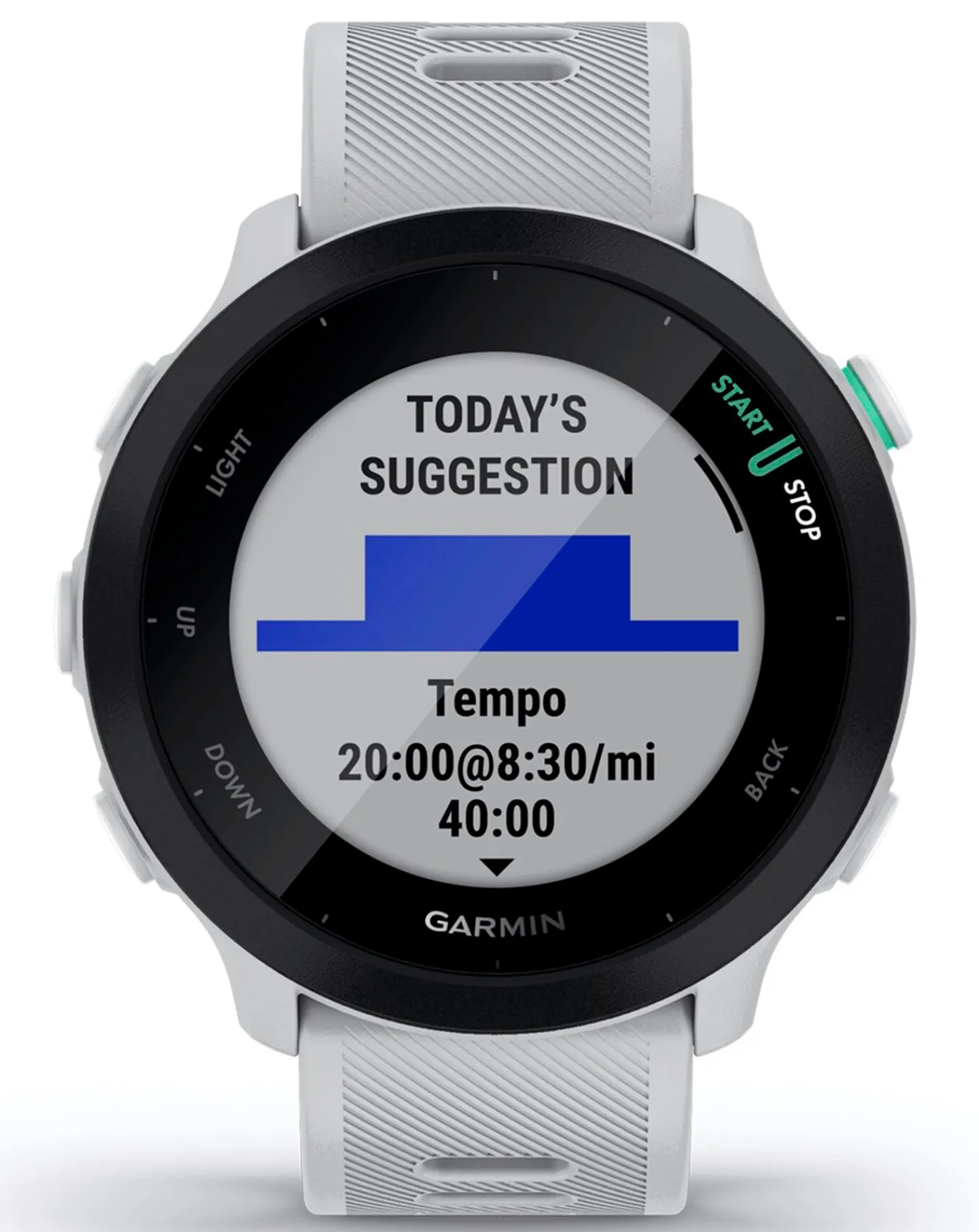 Garmin Forerunner 55 GPS Running Smart Watch - White