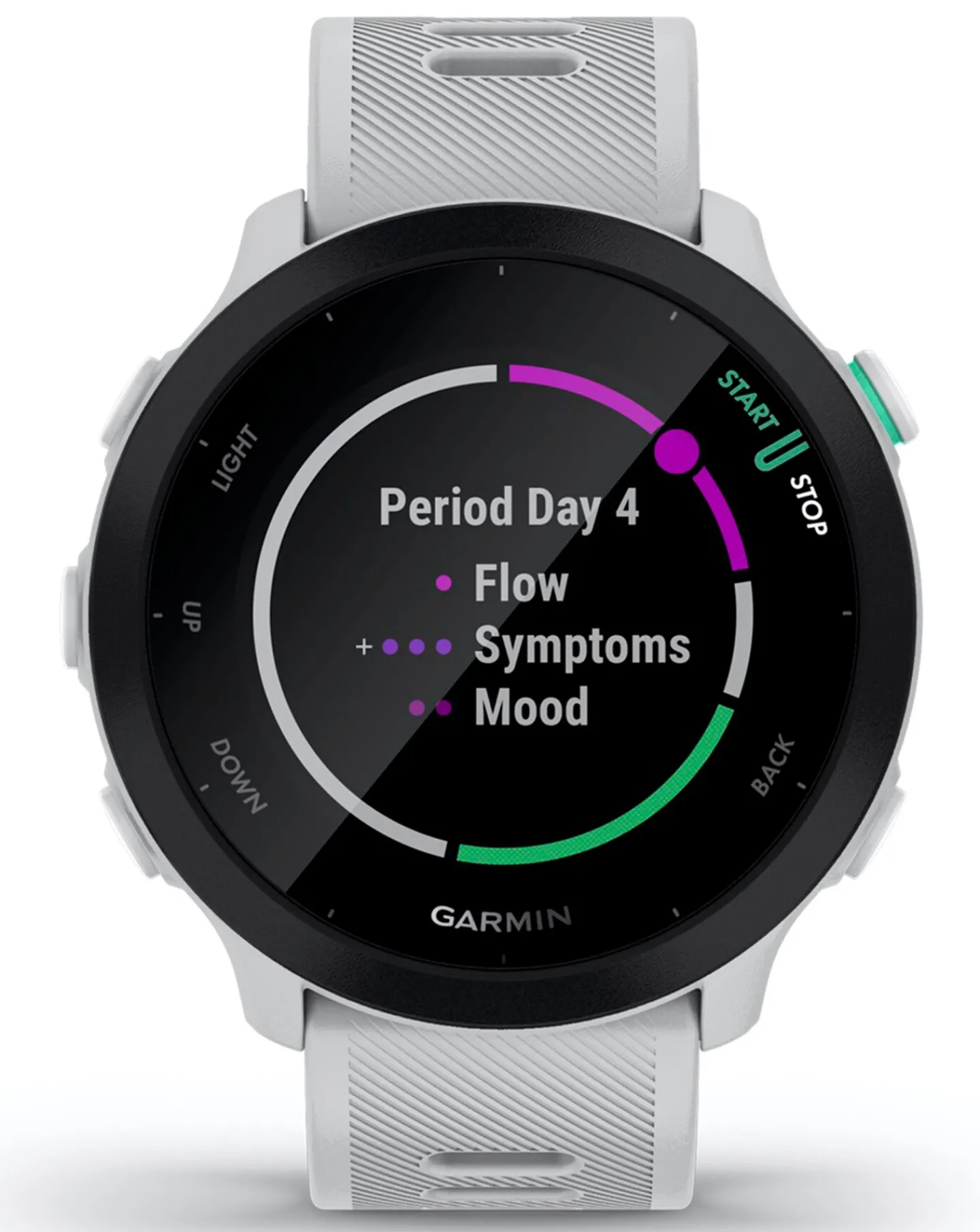 Garmin Forerunner 55 GPS Running Smart Watch - White