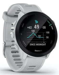 Garmin Forerunner 55 GPS Running Smart Watch - White