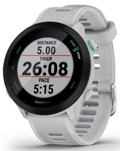 Garmin Forerunner 55 GPS Running Smart Watch - White