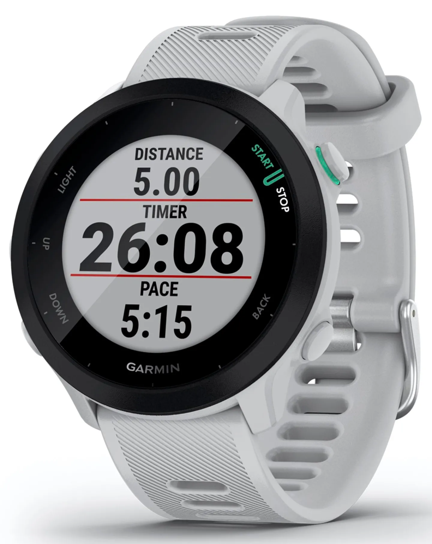 Garmin Forerunner 55 GPS Running Smart Watch - White