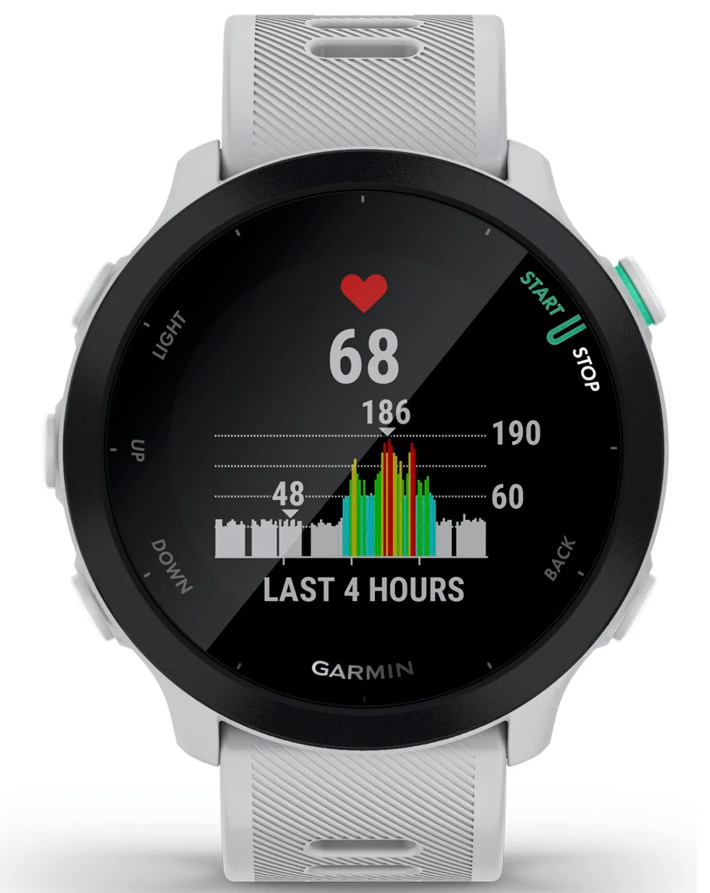 Garmin Forerunner 55 GPS Running Smart Watch - White