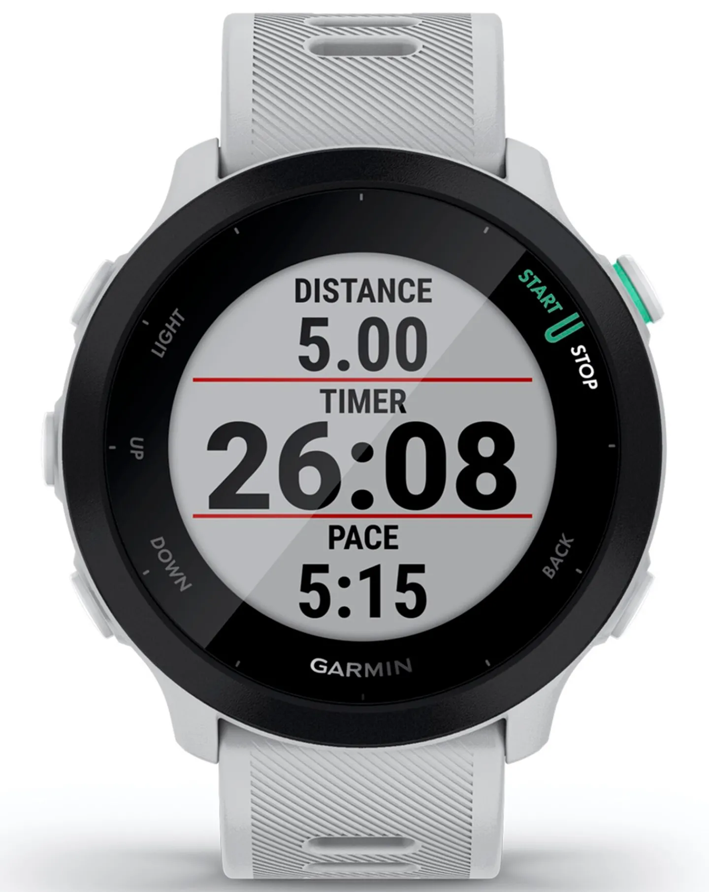 Garmin Forerunner 55 GPS Running Smart Watch - White