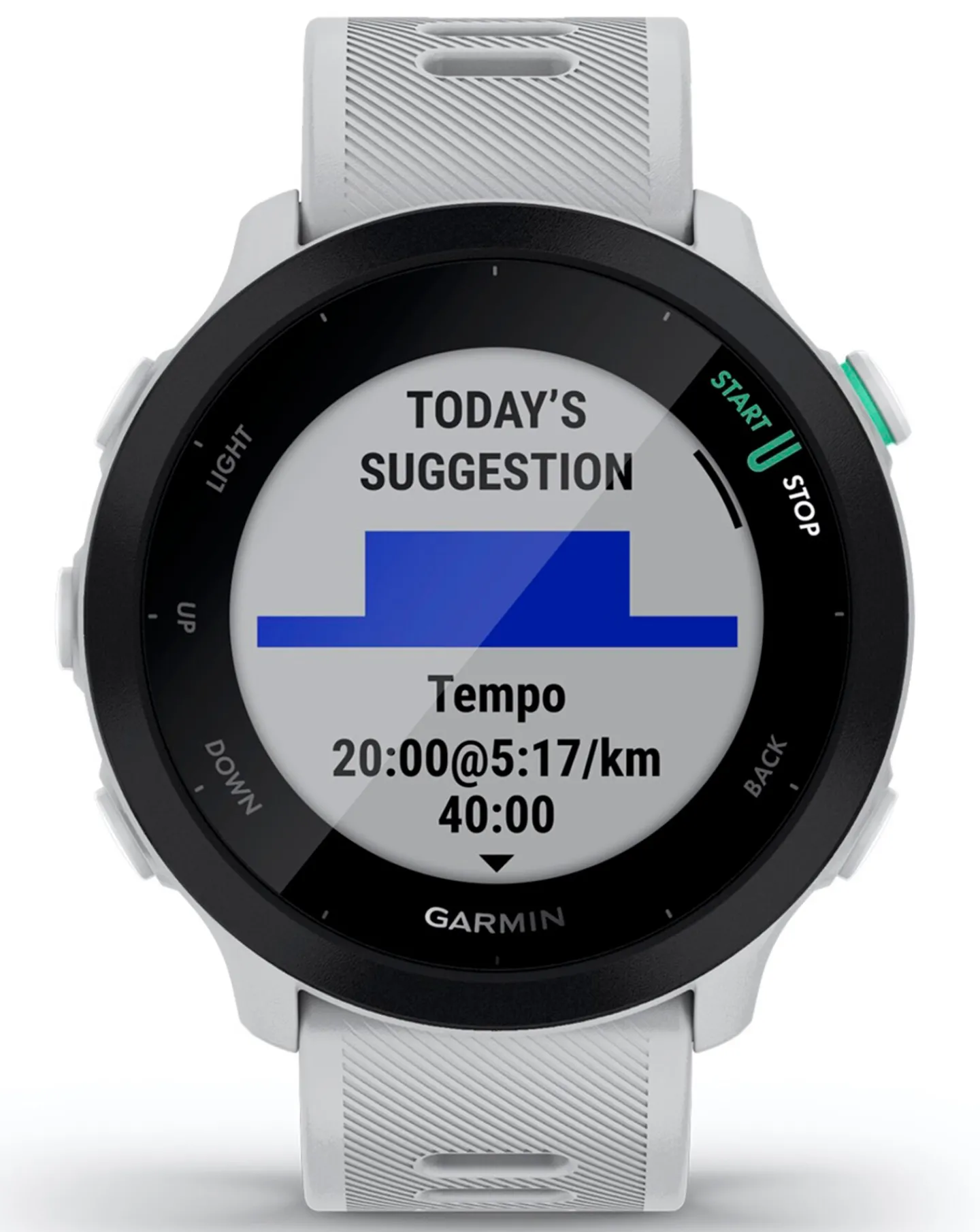 Garmin Forerunner 55 GPS Running Smart Watch - White