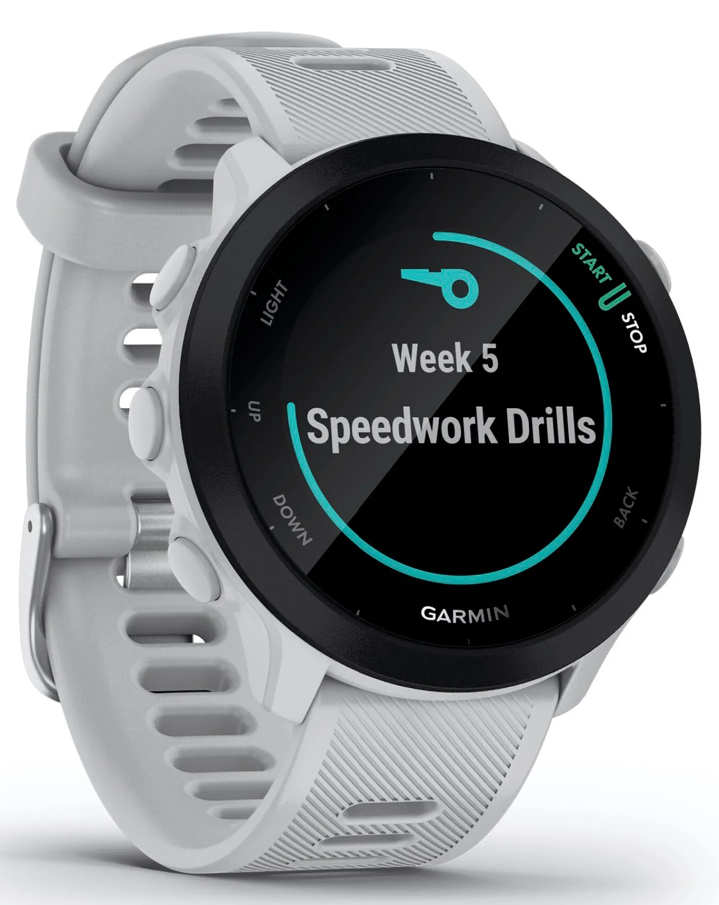 Garmin Forerunner 55 GPS Running Smart Watch - White