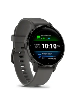 Garmin Venu 3S 41mm Smartwatch - Pebble Grey & Slate with Silicone Band