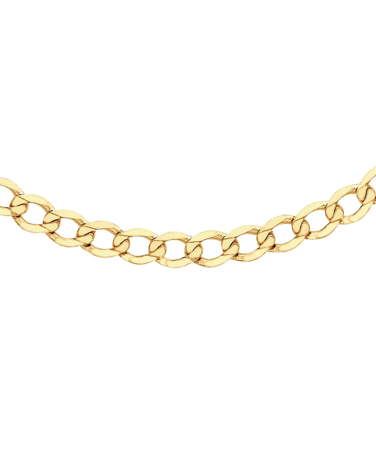 iJewel Gents 9 Carat Gold Flat Curb Chain