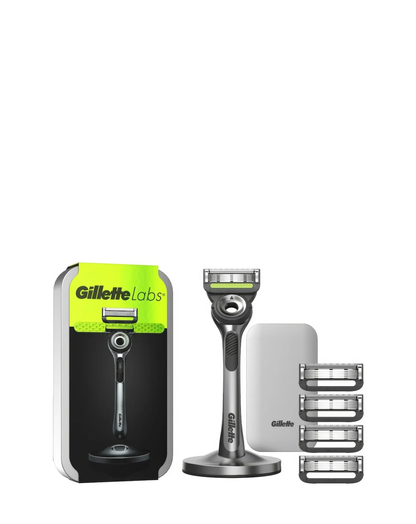Gillette Labs Exfoliating Razor, Travel Case, and 4 Razor Blades