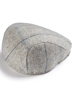 Jacamo Grey Check Flat Cap
