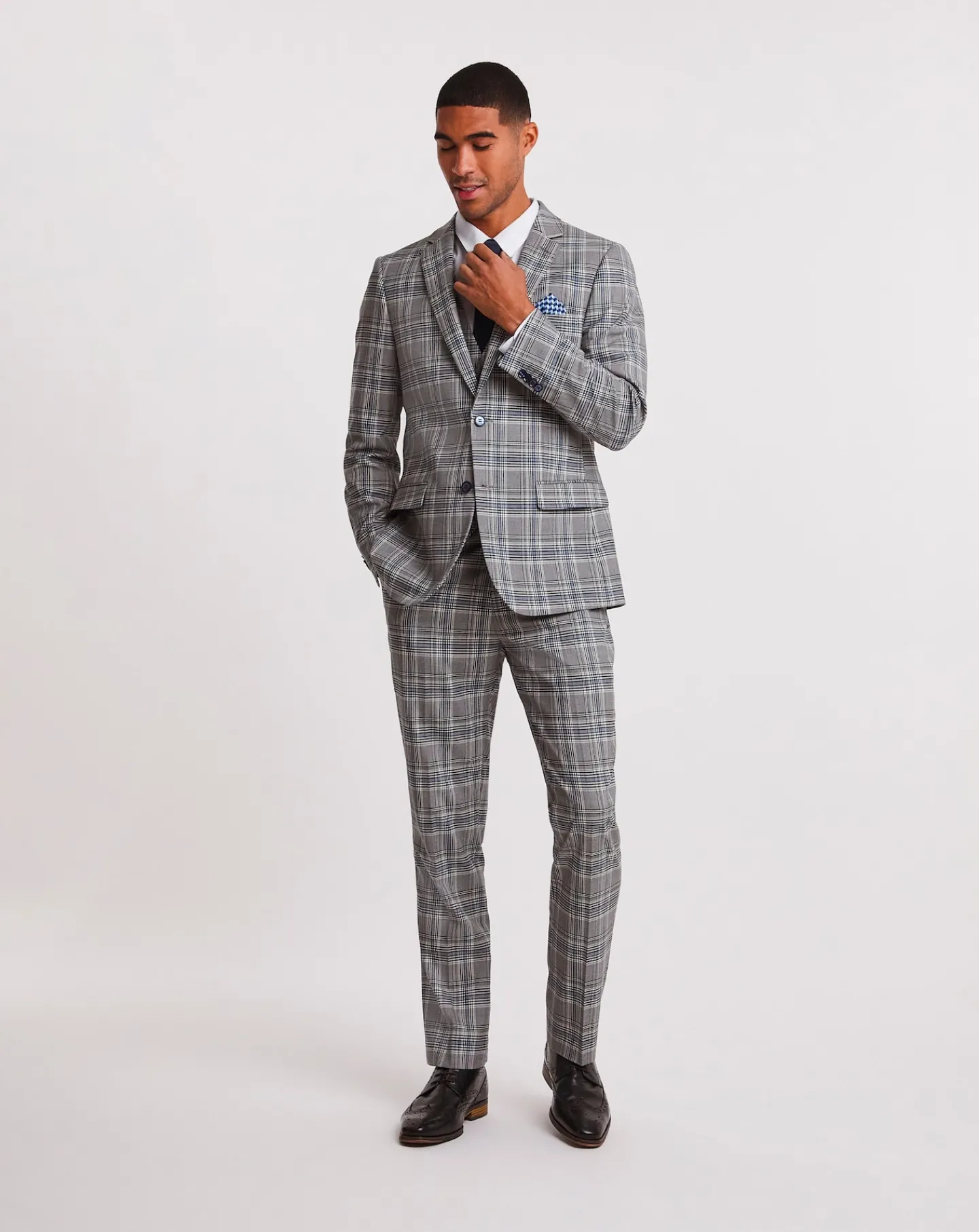 Jacamo Check Regular Fit Suit Trouser