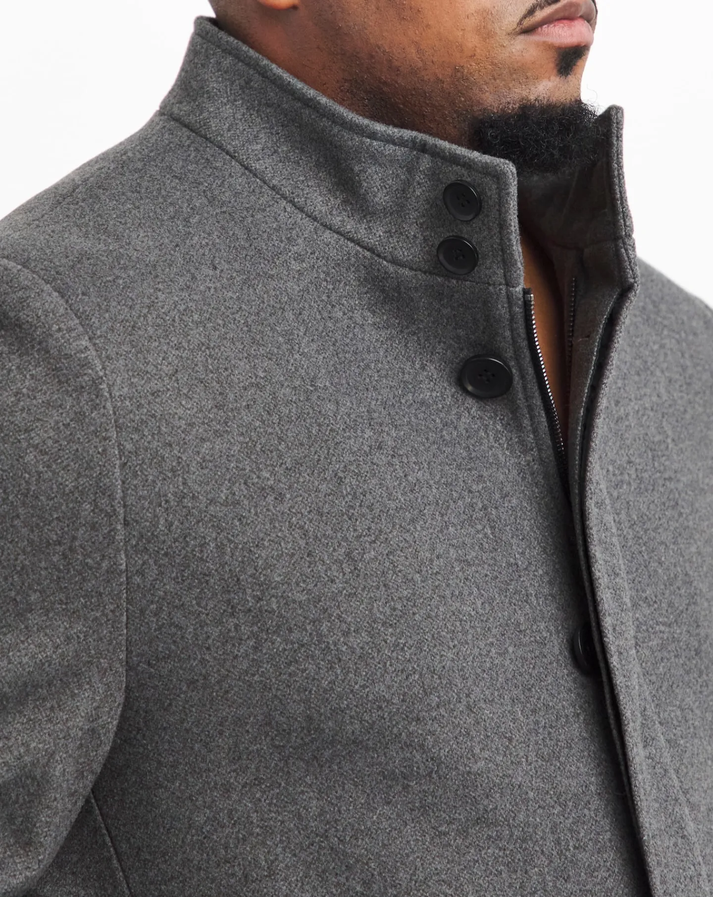 Jacamo Faux Wool Funnel Coat