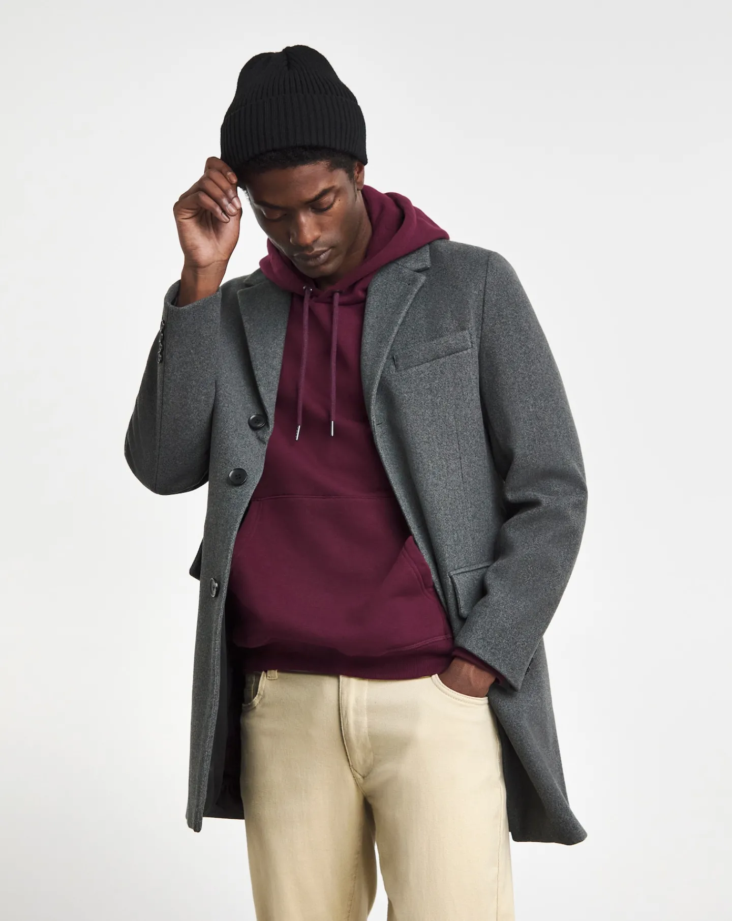Jacamo Faux Wool Overcoat