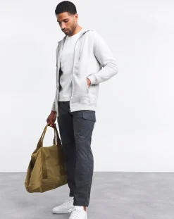 Jacamo Grey Marl Full Zip Hoodie Long