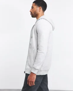 Jacamo Grey Marl Full Zip Hoodie Long
