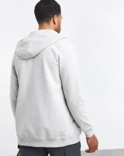 Jacamo Grey Marl Full Zip Hoodie Long