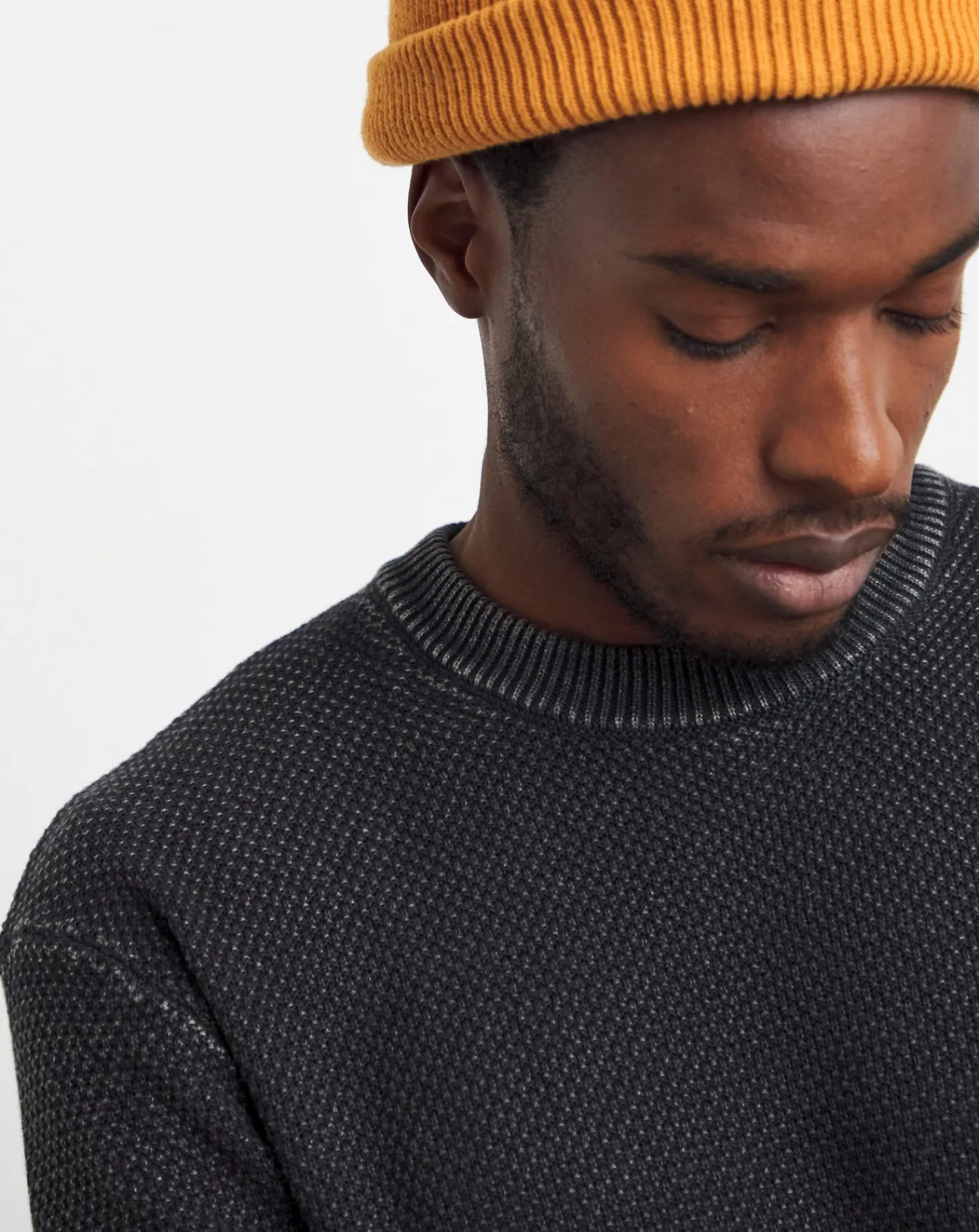 Jacamo Pigment Dyed Slouch Knitted Jumper