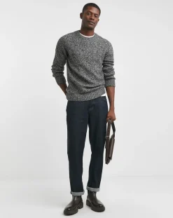 Jacamo Twist Wool Blend Crew Neck Jumper