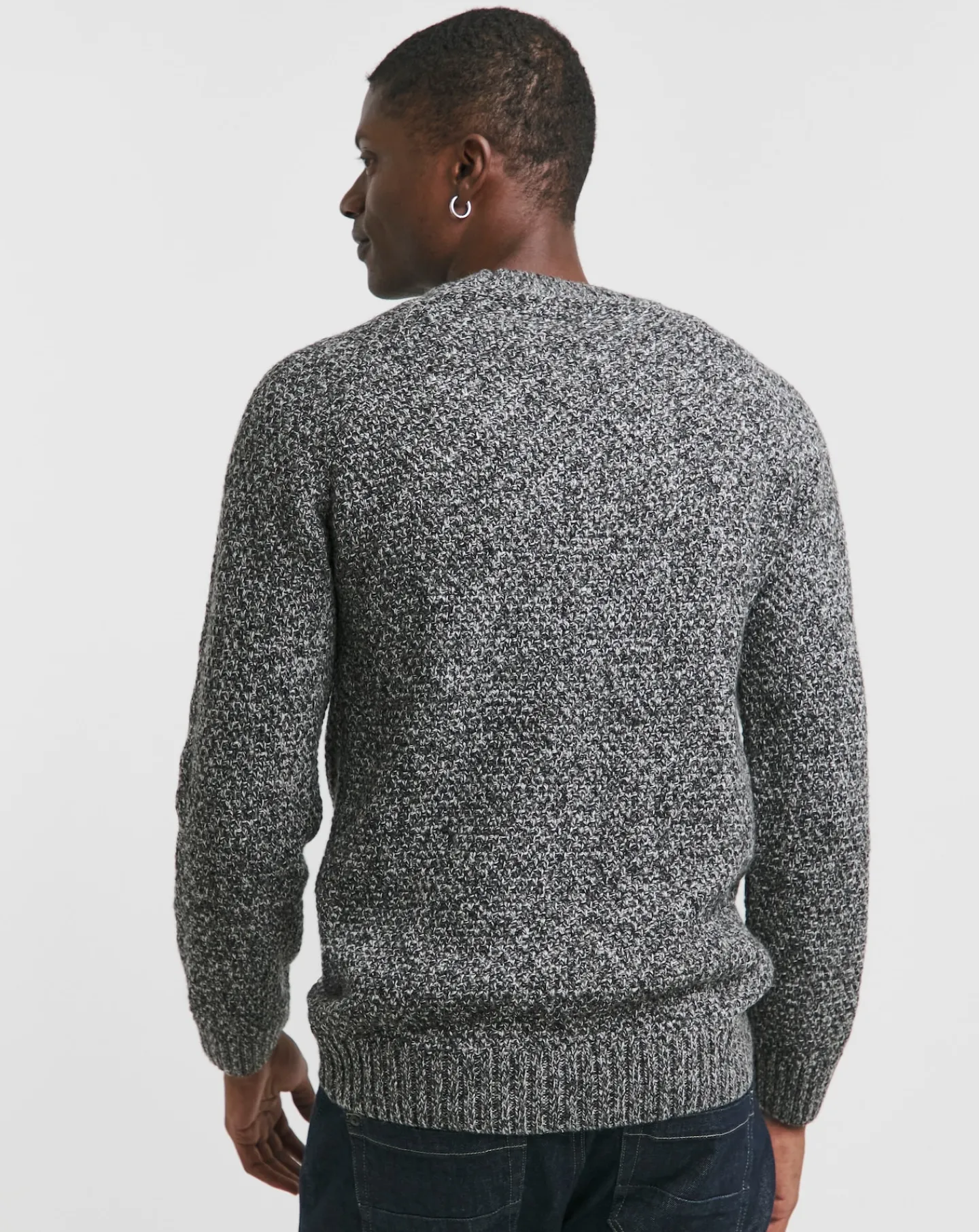 Jacamo Twist Wool Blend Crew Neck Jumper