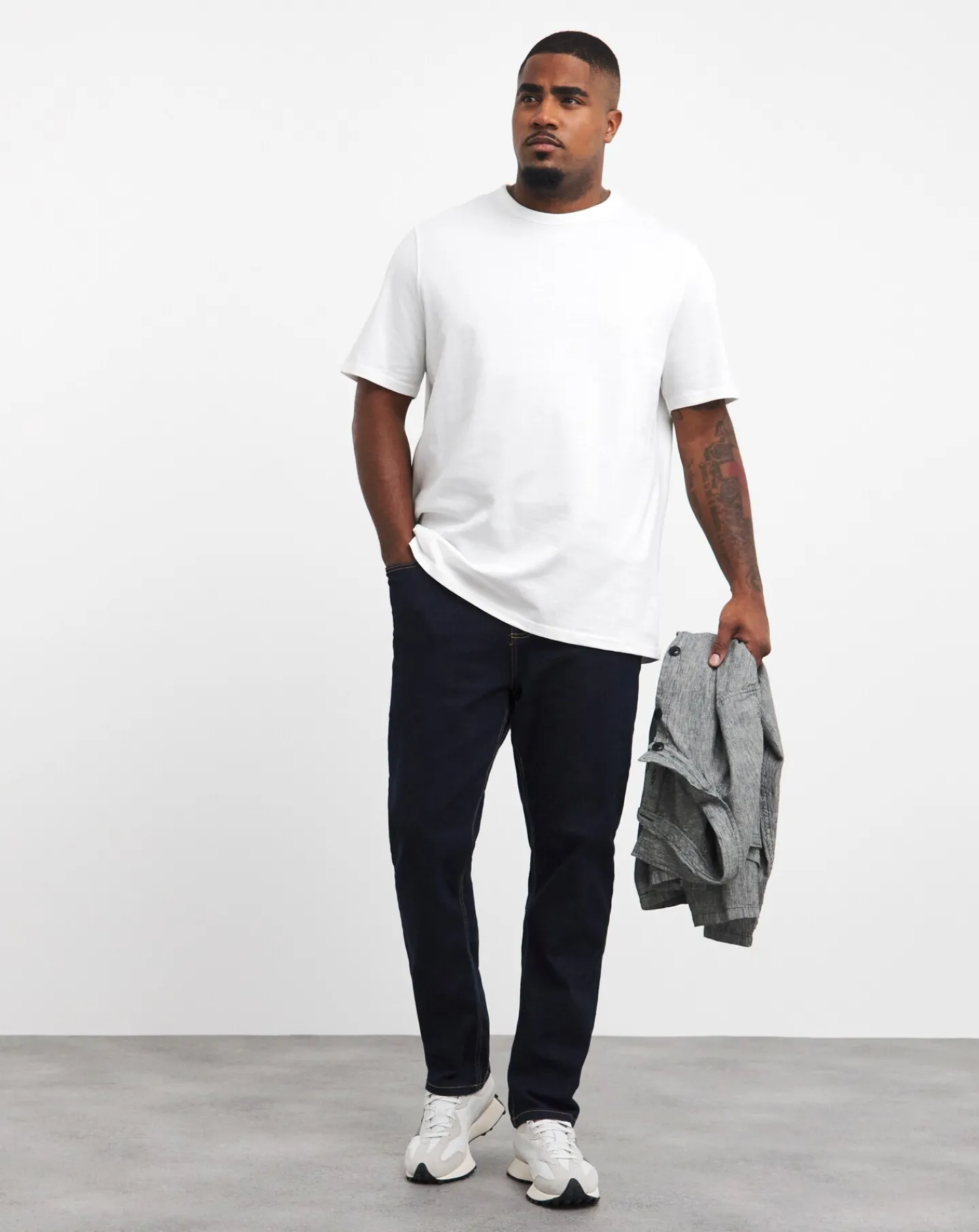 Jacamo Heavyweight Crew Neck T-Shirt Long