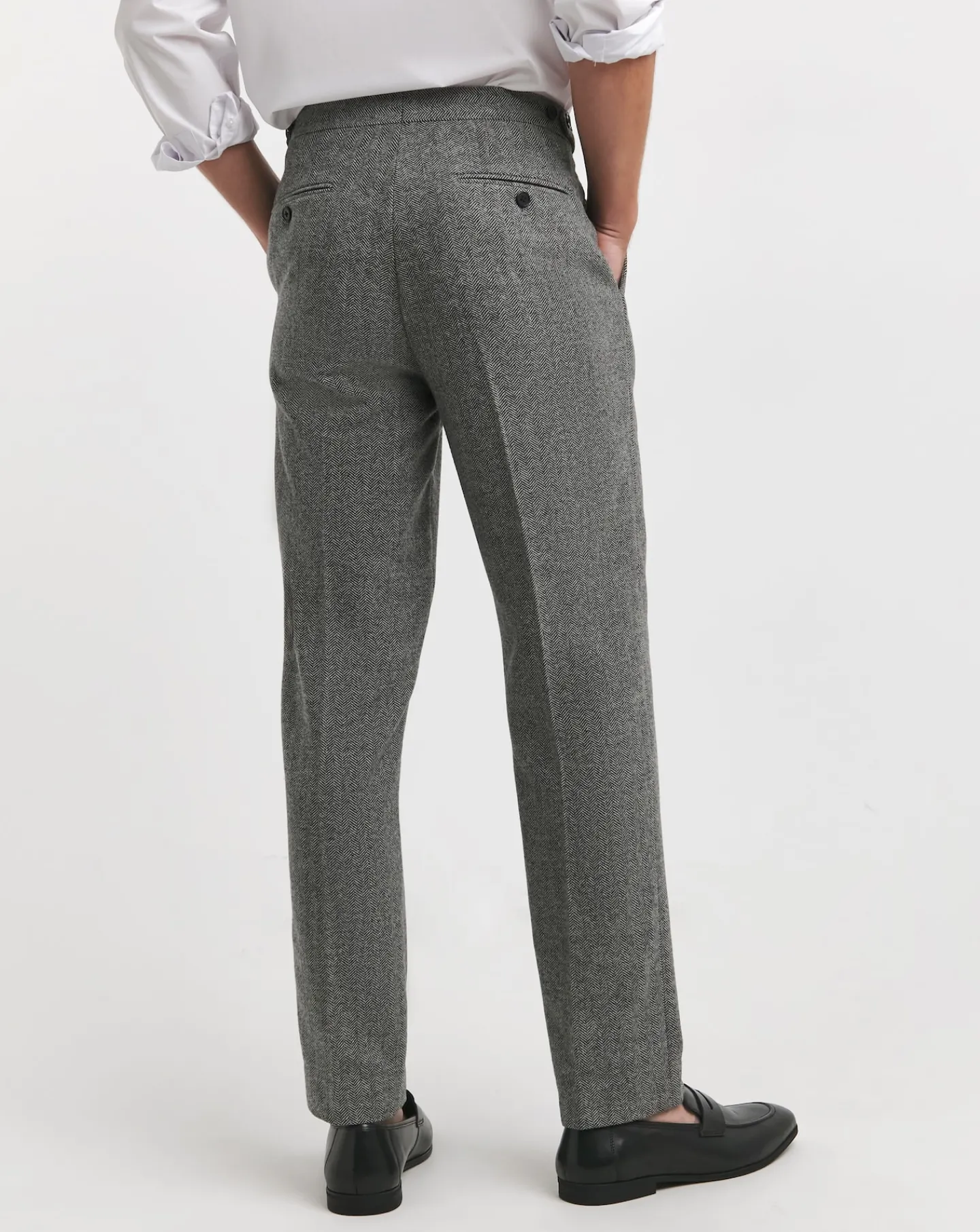Jacamo Herringbone Tweed Reg Fit Trouser