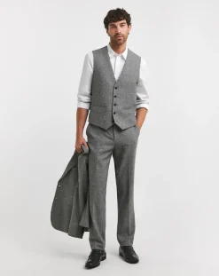 Jacamo Herringbone Tweed Reg Fit Waistcoat