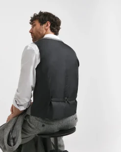 Jacamo Herringbone Tweed Reg Fit Waistcoat