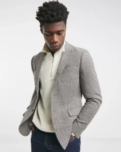Jacamo Herringbone Tweed RegFit Jacket