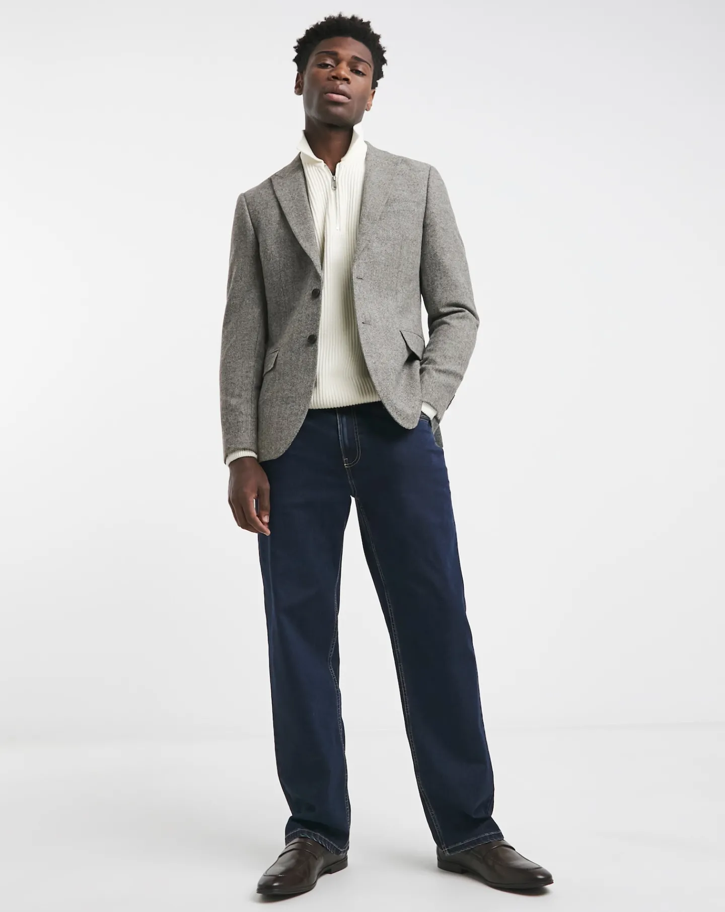 Jacamo Herringbone Tweed RegFit Jacket