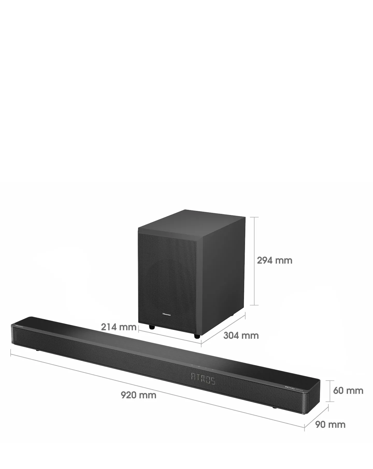 Hisense AX3120G 3.1.2 360W Soundbar with Wireless Subwoofer