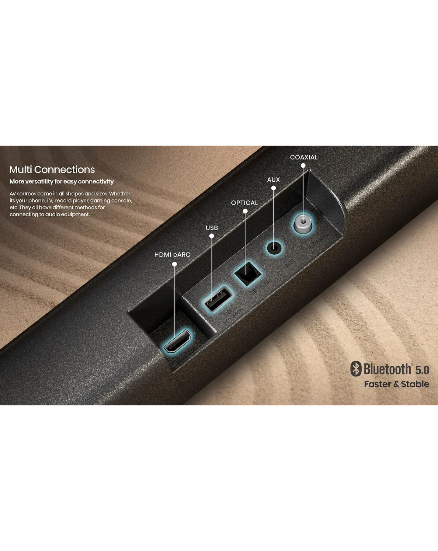Hisense AX5100G 5.1ch 340W Soundbar with Wireless Subwoofer