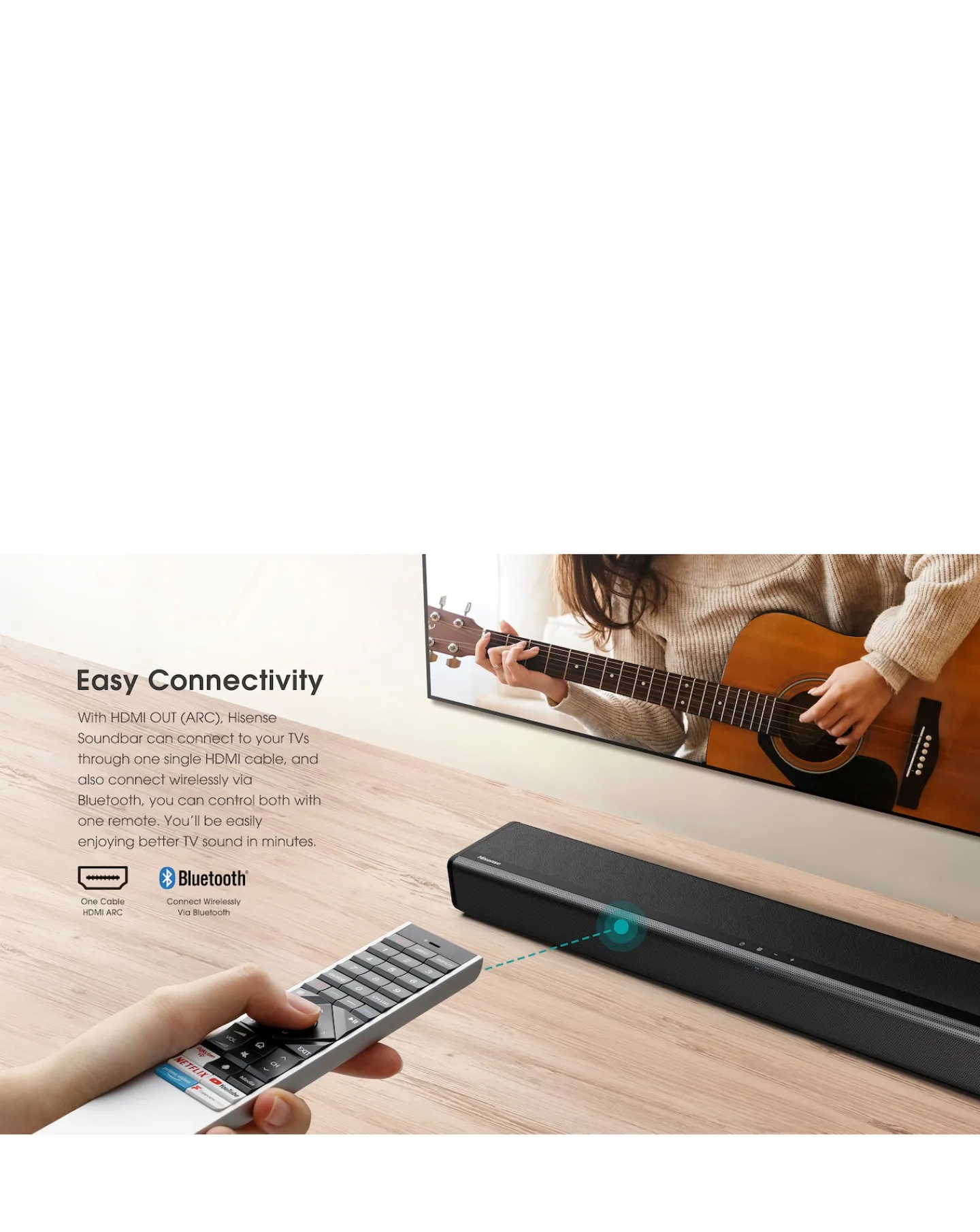 Hisense HS214 2.1ch 80W All-in-One Soundbar & Speaker
